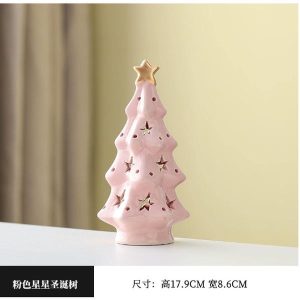 Birthday Gift Atmosphere Lamp Gift Cute Ceramic Star Christmas Tree Night Light Home Atmosphere Desktop Ornaments